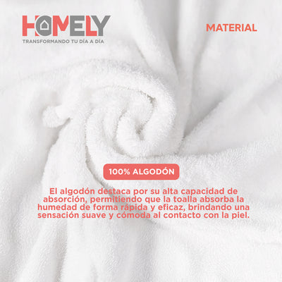 Toallas de Baño Algodon Absorbente Homely 500 Gsm Cuerpo Manos Set X2