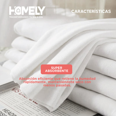 Toallas de Baño Algodon Absorbente Homely 350 Gsm Cuerpo Manos Set X2