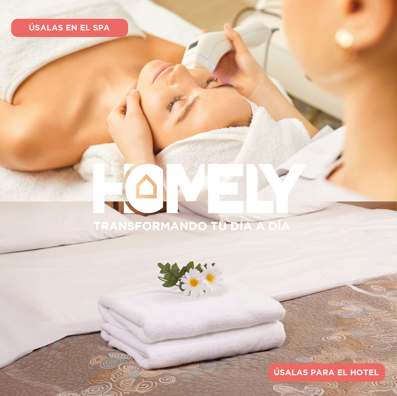 Toallas de Baño Algodon Absorbente Homely 350 Gsm Cuerpo Manos Set X2