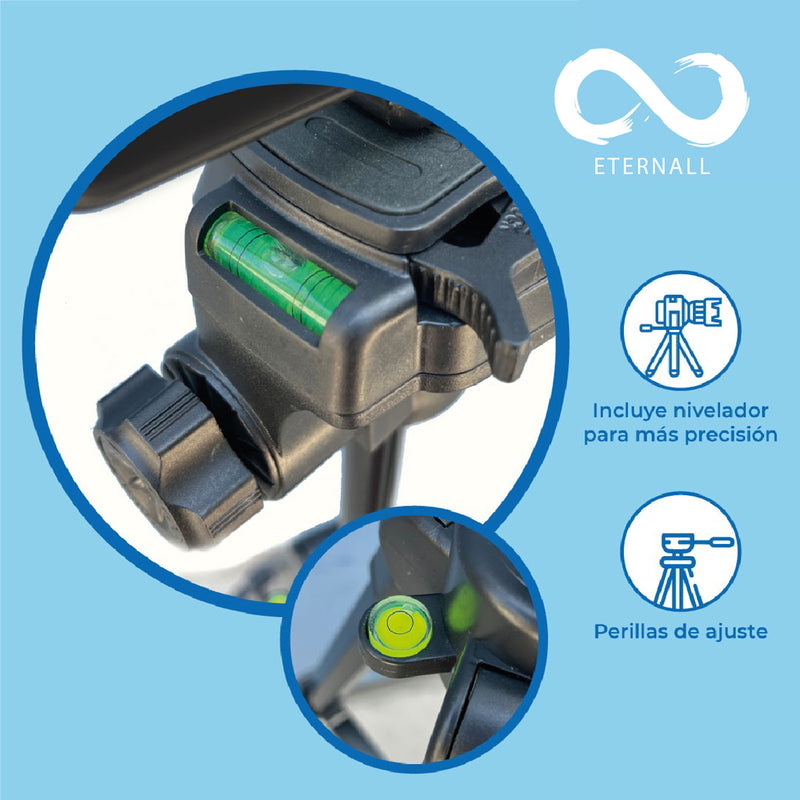 Trípode Celular Camara Portátil Aluminio Carga 10 kg 170 cm