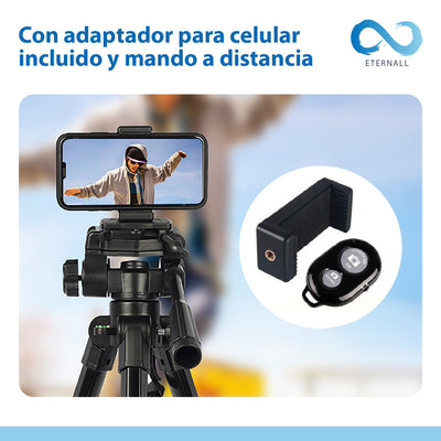 Trípode Celular Camara Portátil Aluminio Carga 10 kg 170 cm