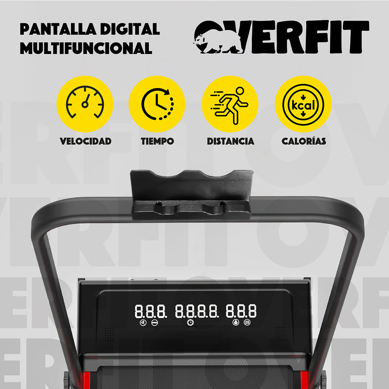 Trotadora 2 Hp Overfit Fitness Caminadora Electrica Plegable 10 Km/h