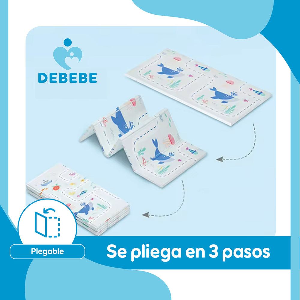 Alfombra Antigolpes Bebe Plegable Debebe180x190x1 Jirafa