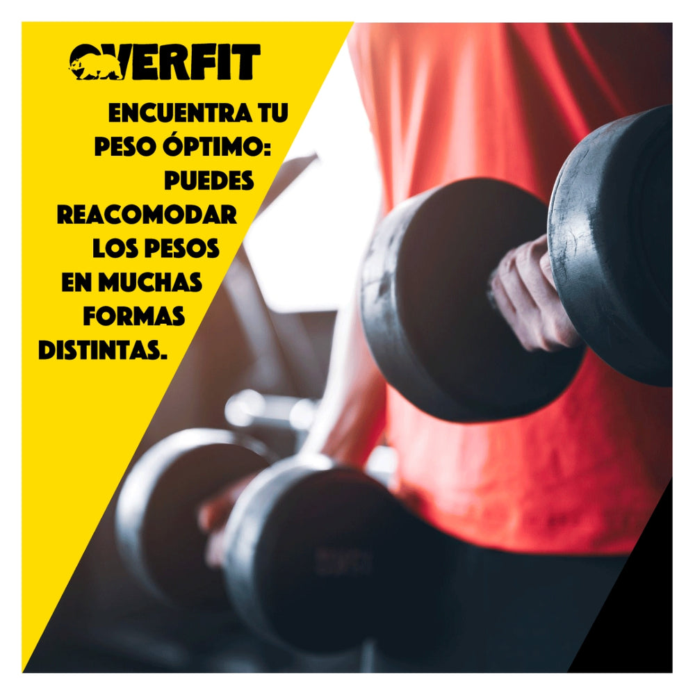 Set Mancuernas Y Barra Unibles 30kg Fitness Pesas Ajustables
