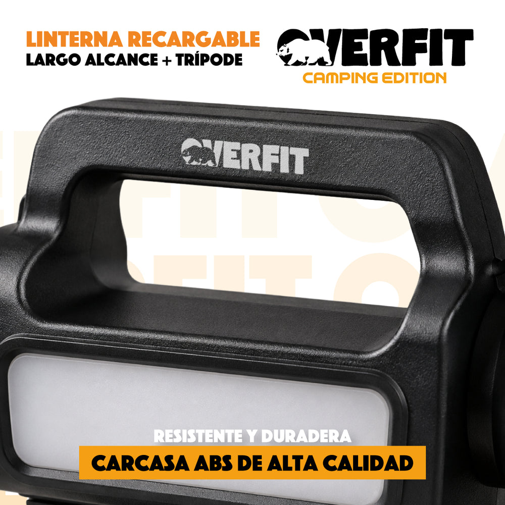 Linterna Foco Overfit Largo Alcance Ultra Potente + Tripode