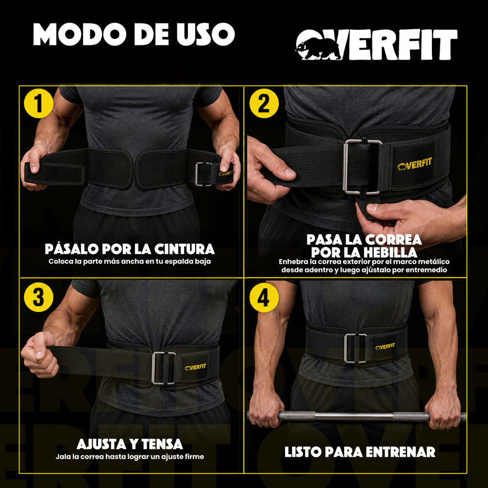 Cinturon Levantamiento Pesas Gym Overfit Lumbar Crossfit