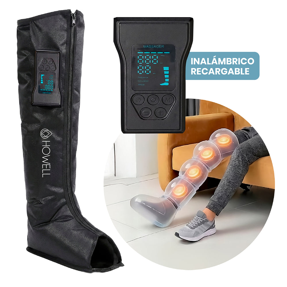Masajeador Piernas Bota Compresion Howell Inalambrico
