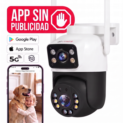 Camara De Seguridad 5G Zeker Doble 4MP Exterior Impermeable