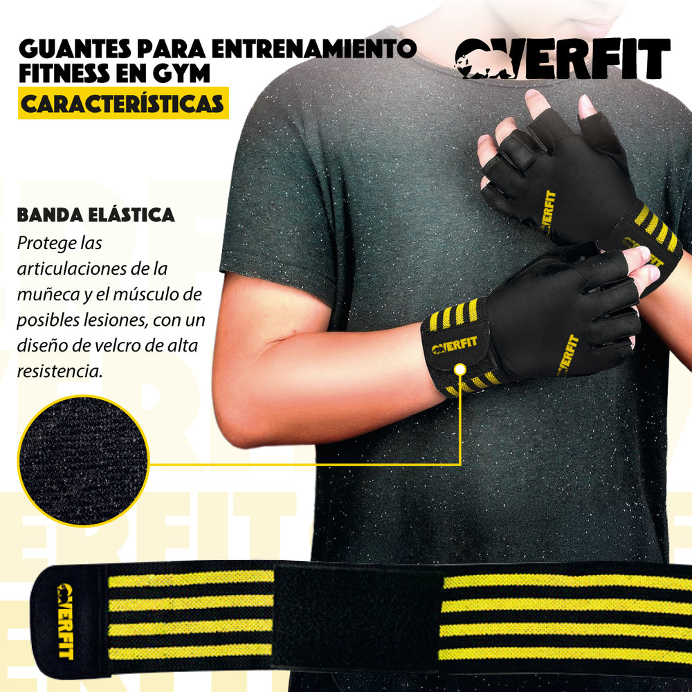 Guantes gym entrenamiento fitness talla L