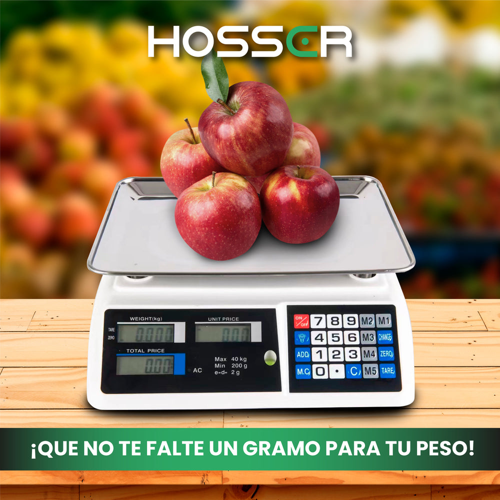 Balanza Digital Kasser Pesa 40 kilos Comercial Recargable