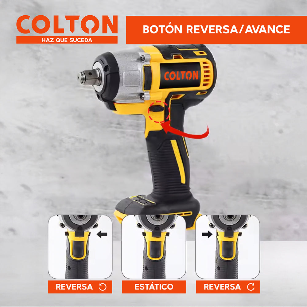 Llave Impacto 350N/M Colton + Accesorios + 2 Baterías