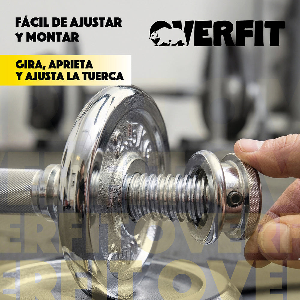 Set Mancuernas 50kg Fitness Pesas Peso Regulable