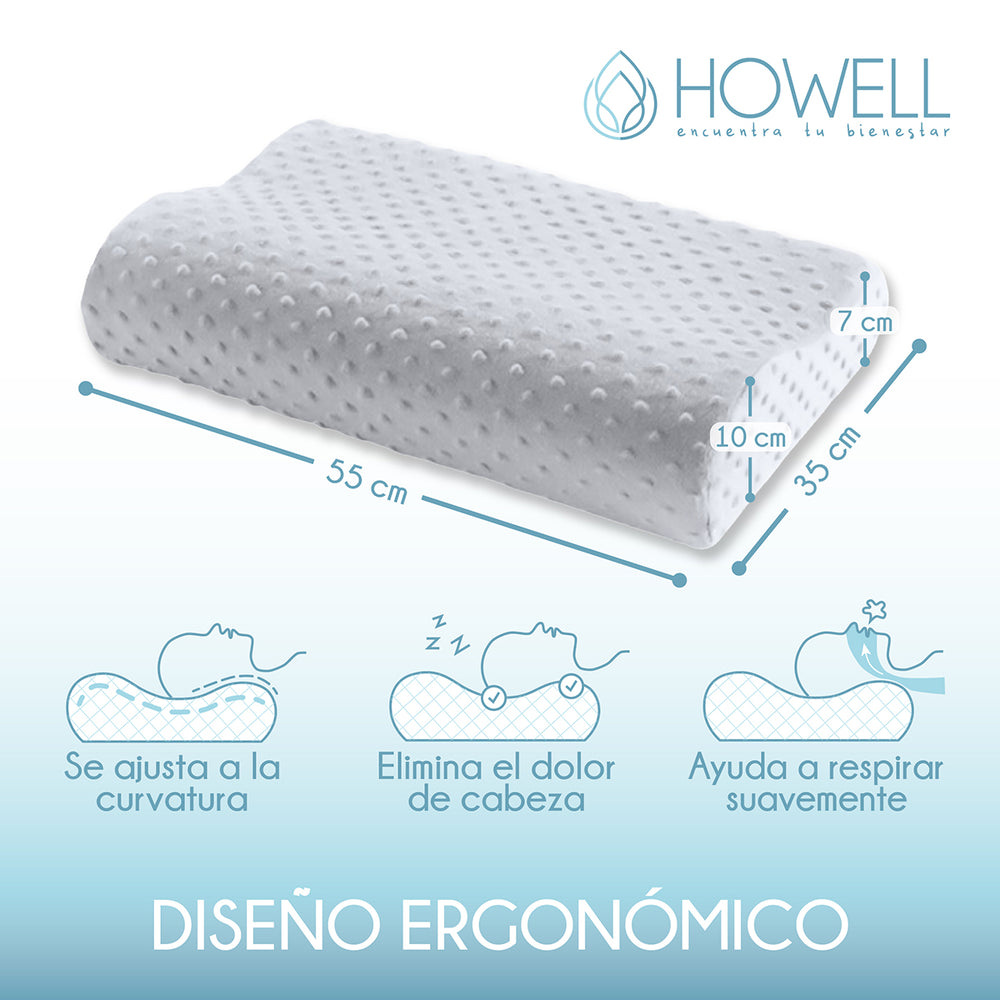 Pack Almohada Ortopédica Y Cojín Piernas Memory Terapeuticas