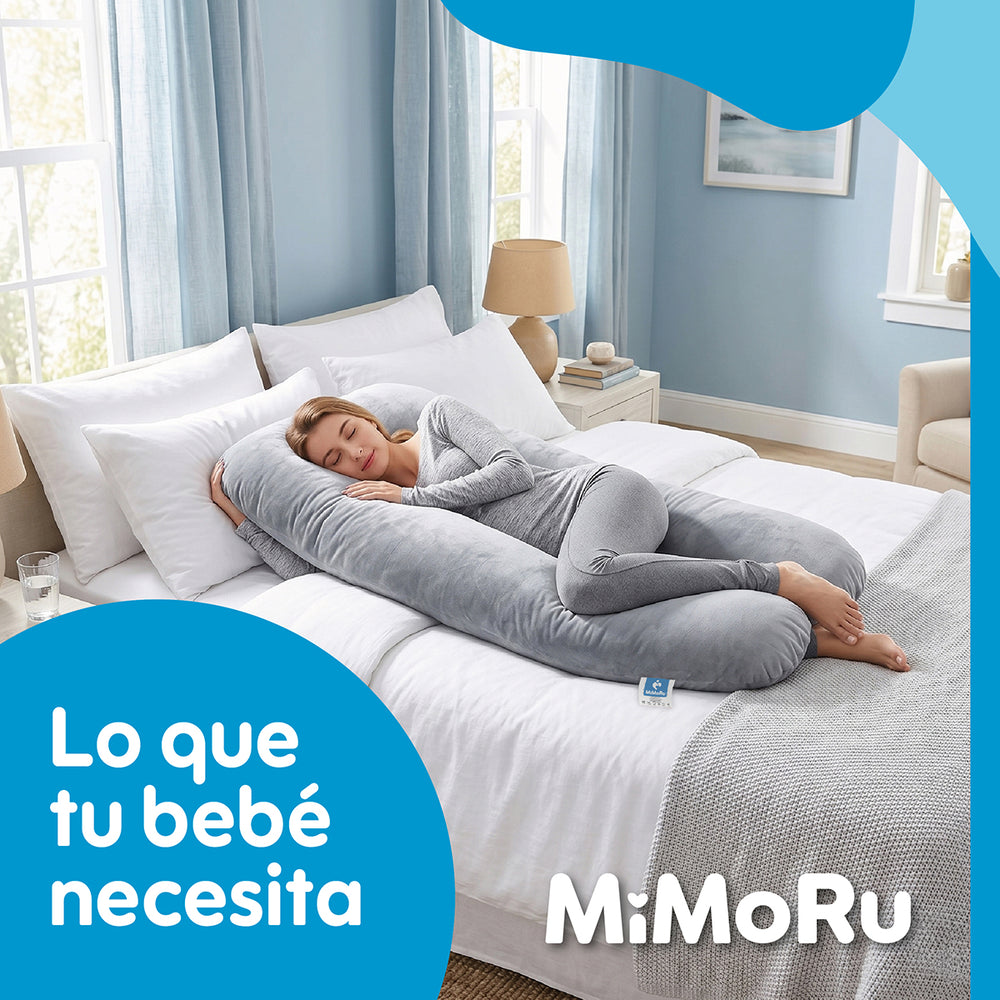 Cojin Maternal De Lactancia Embarazada Mimoru Almohada U Funda Extra Suave Para Dormir Antimolestia Gris - Default Title
