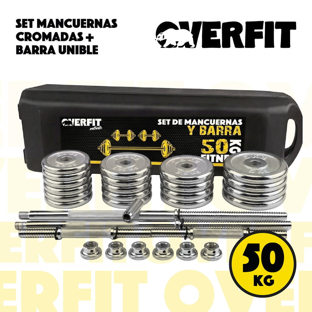 Set Mancuernas 50kg Fitness Pesas Peso Regulable