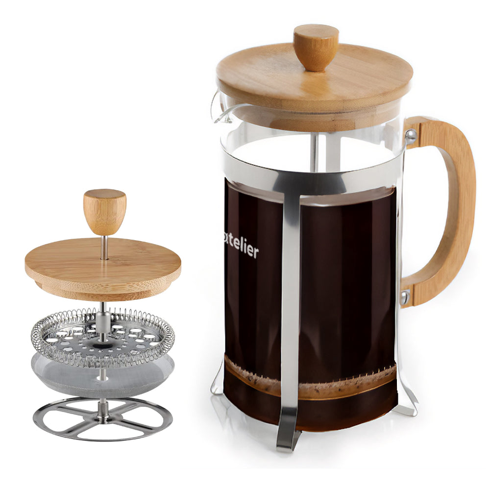 Cafetera Francesa 800Ml Atelier Prensa Vidrio Acero Portatil