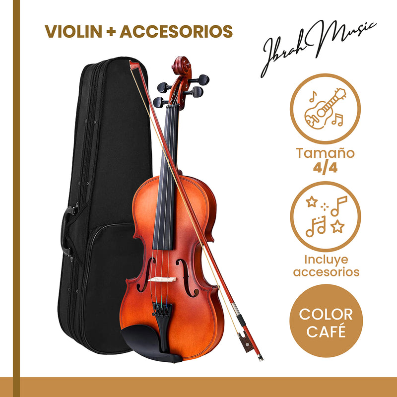 Violin 4/4 Acustico Ibrah Music Estuche y Arco + Accesorios