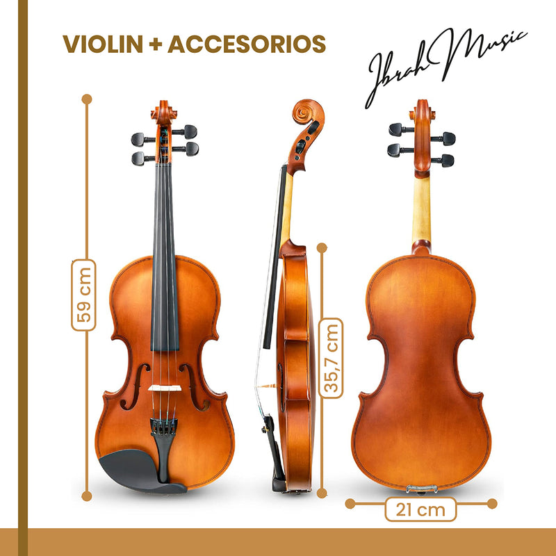 Violin 4/4 Acustico Ibrah Music Estuche y Arco + Accesorios
