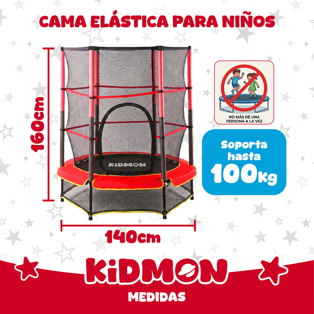 Cama Elastica Para Ninos 1.4 Metros Kidmon Cama Saltarina