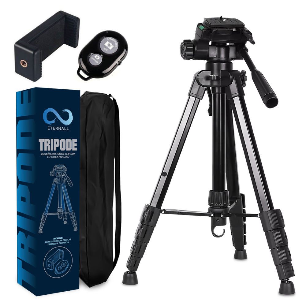 Trípode Celular Camara Portátil Aluminio Carga 10 kg 170 cm