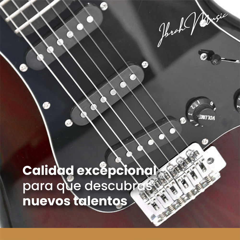 Guitarra Electrica Stratocaster Ibrah + Amplif + Accesorios