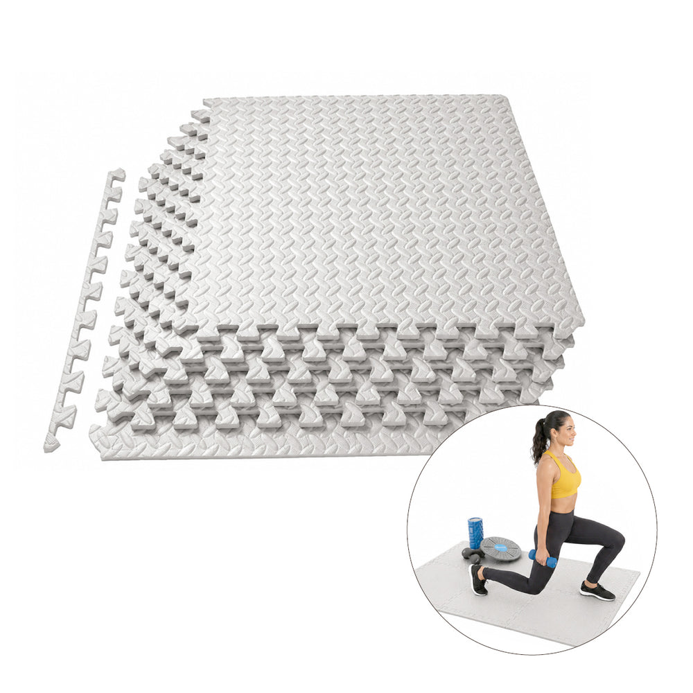 Piso Goma Eva Gimansio Overfit 60x60cm 8un Gris