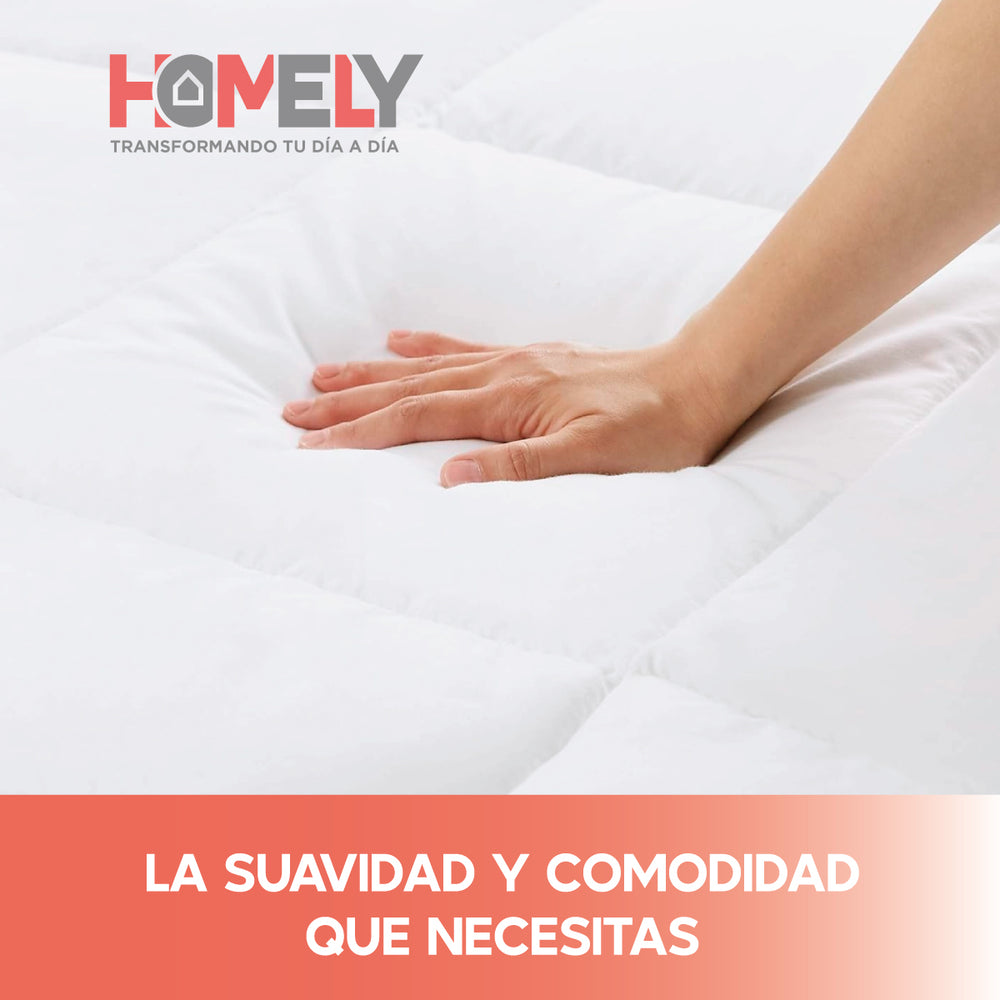 Cubrecama Cobertor 1.5 Plazas 90% Pluma Pecho Ganso Homely