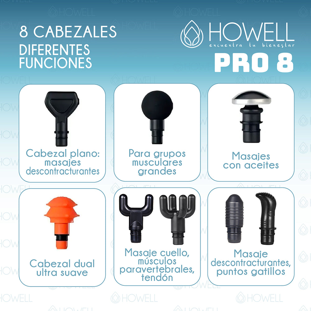 Pistola De Masajes Howell Profesional Masajeador Muscular