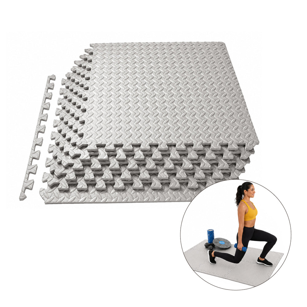 Piso Goma Eva Gimansio Overfit 60x60cm 8un Gris
