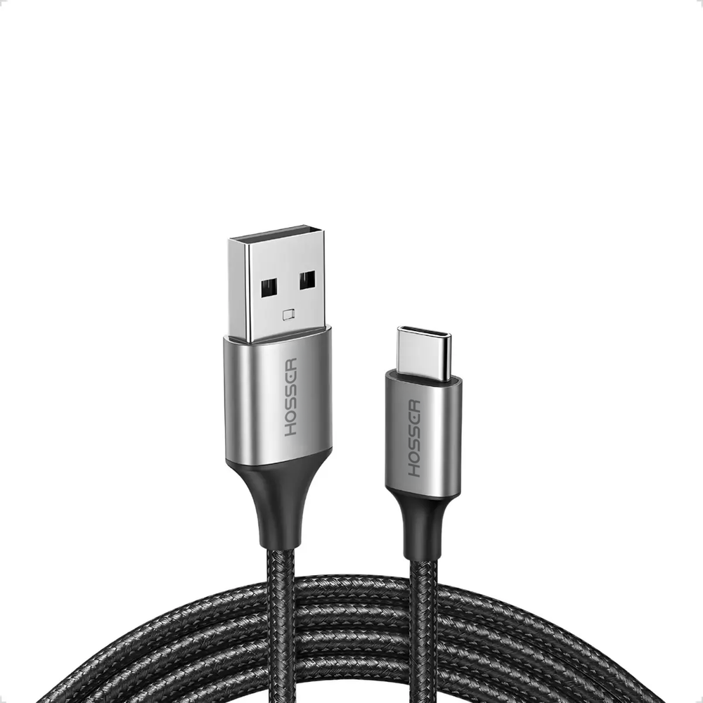 Cable Usb Tipo C To Usb 2 M Iphone Samsung Hosser Carga Rapi Negro