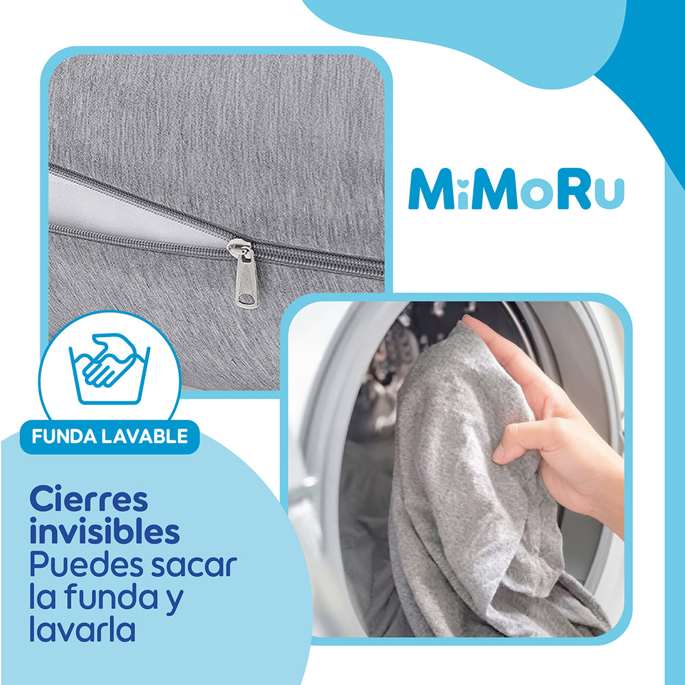 Cojin Maternal De Lactancia Embarazada Mimoru Almohada 102x71 Cm Funda Extra Suave Para Dormir Antimolestia Gris - Default Title