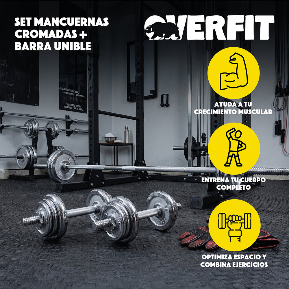 Set Mancuernas 50kg Fitness Pesas Peso Regulable