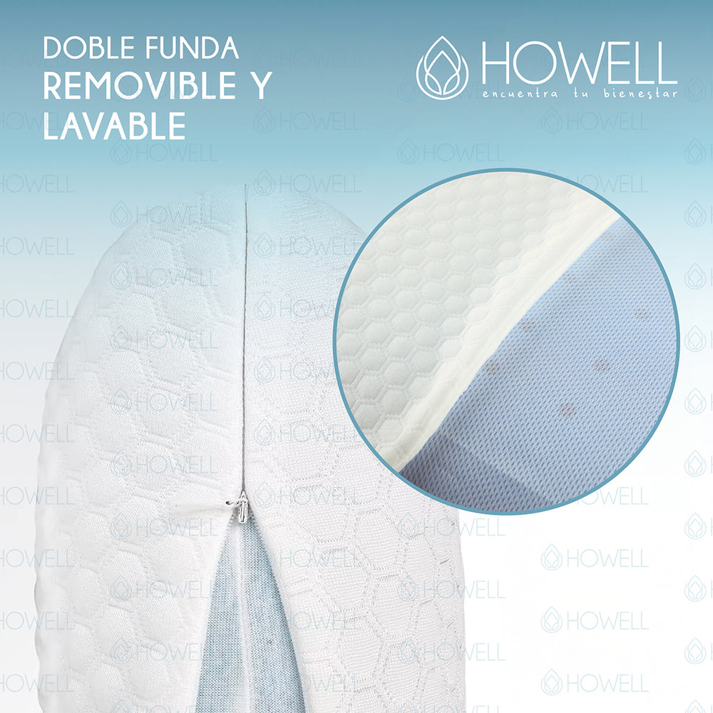 Almohada Cervical Aircell Visco Howell Ortopedica Bambu X2