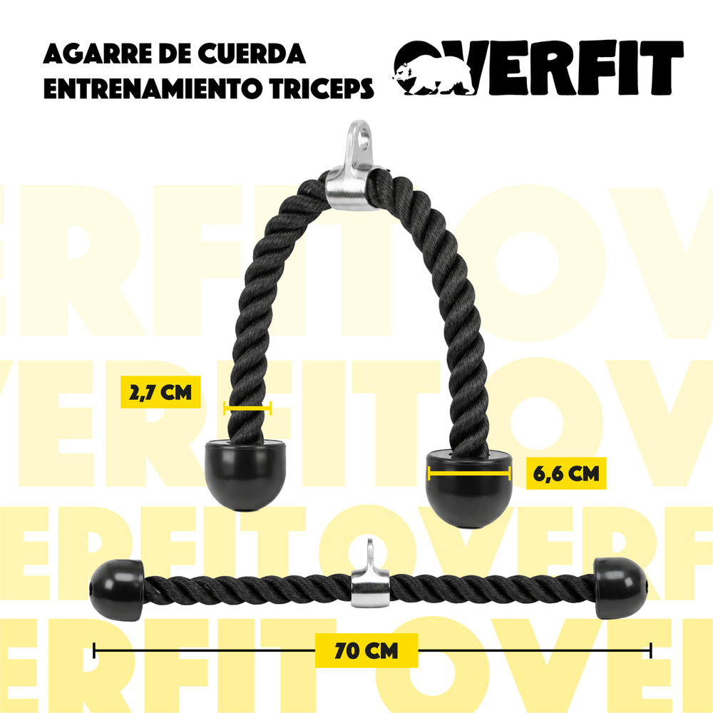 Agarre Cuerda Triceps Overfit - Vista 3