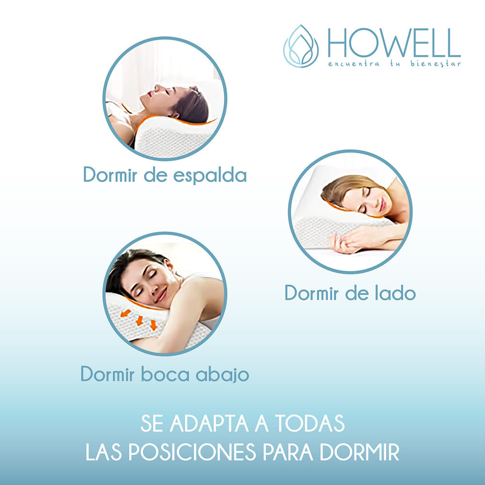 Almohada Cervical Viscoelástica Flex Memoria Dormir Descanso