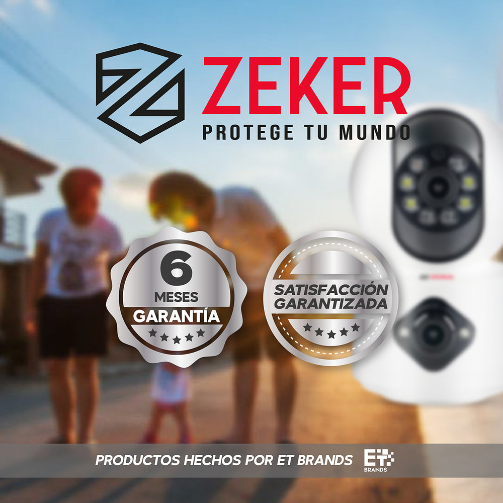 Camara De Seguridad Interior Doble Zeker 4MP 2.4G Wifi IP x2
