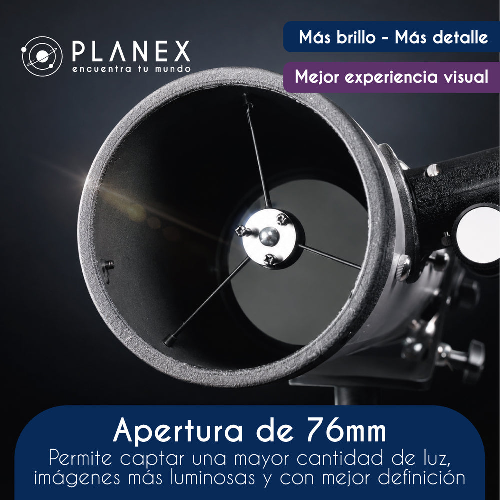 Telescopio Astronómico Newtoniano F70076 Planex + Soporte