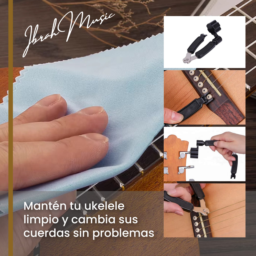 Ukelele Caoba Soprano Concierto Ibrah Music + Accesorios