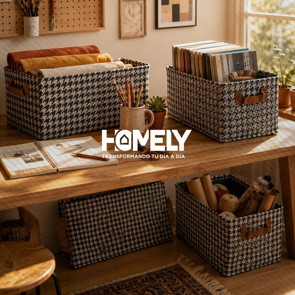 Cajas Organizadoras Plegable Homely Almacenamiento Asa Set 4