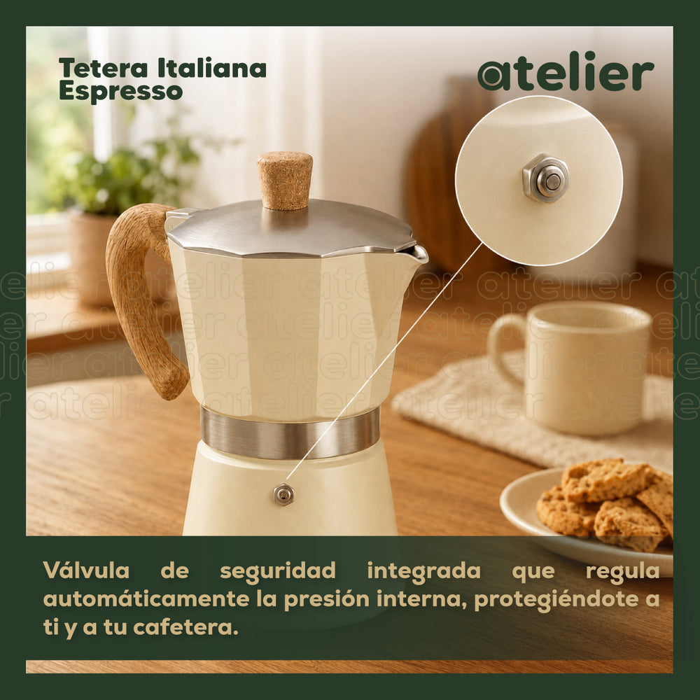 Cafetera italiana Espresso Atelier 300ml Acero Inoxidable