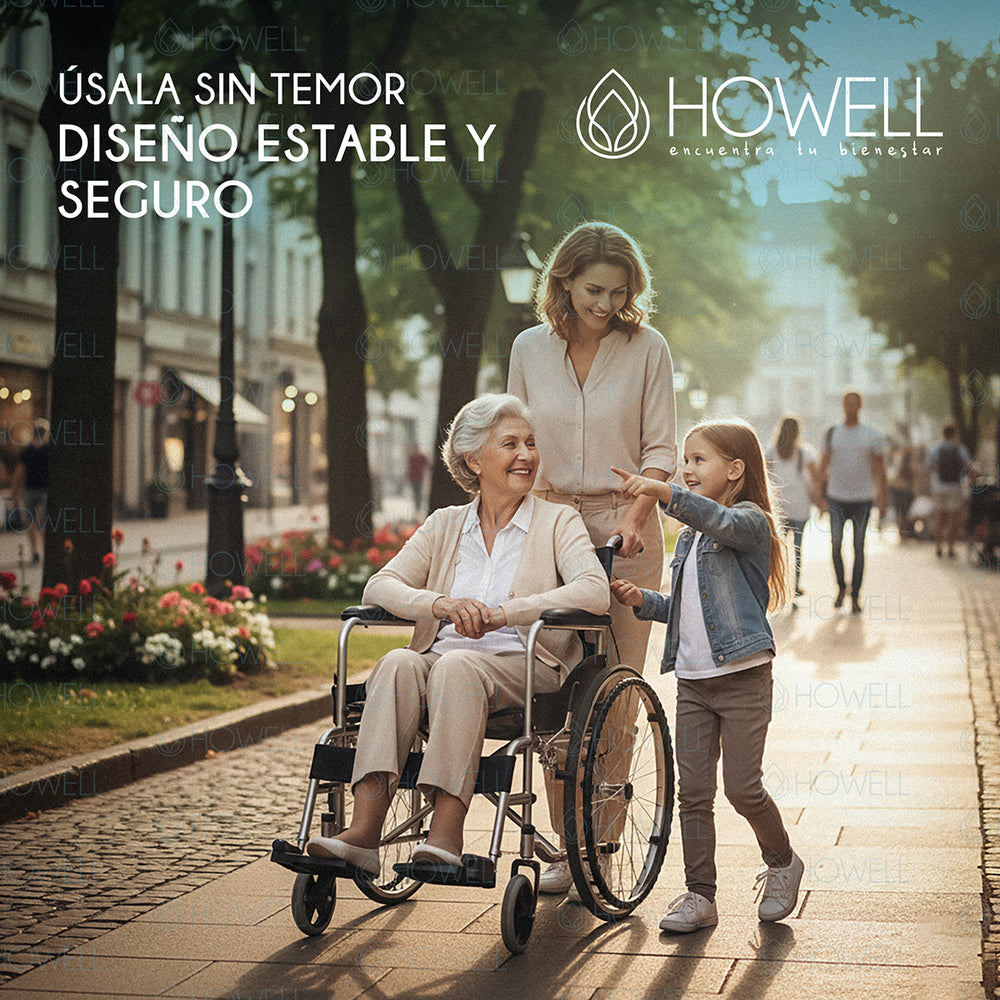 Silla de Ruedas Plegable Howell Aluminio 7kg Adulto