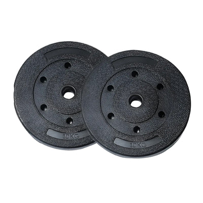 Par Discos Preolimpicos 10Kg Overfit PVC Set 2 Pesas Barra
