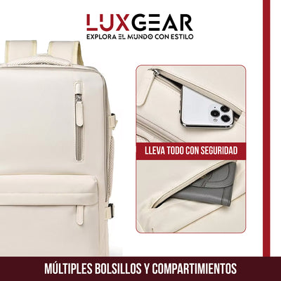 Mochila De Viaje Expansible Luxgear NomadLifeV2 Impermeable - Gris