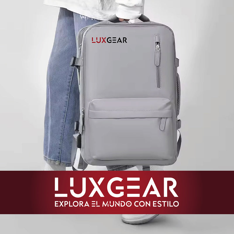 Mochila De Viaje Expansible Luxgear NomadLifeV2 Impermeable - Gris