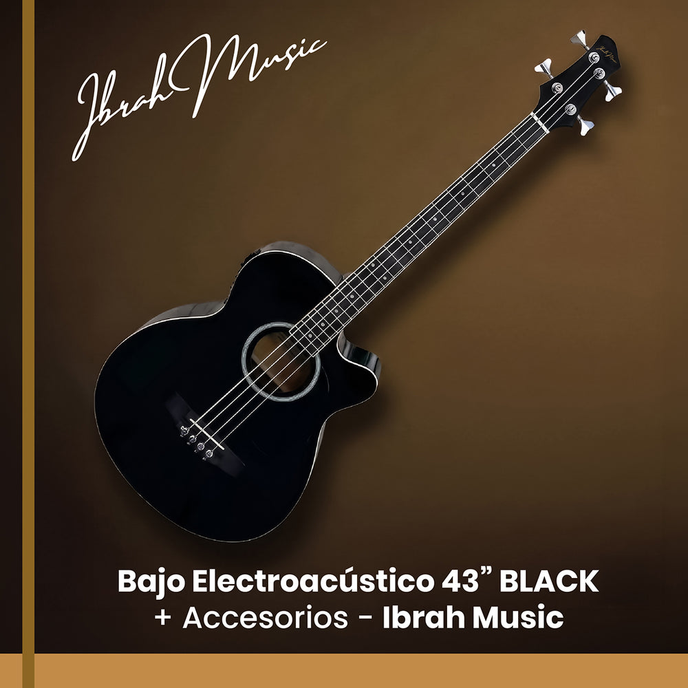 Bajo Electroacustico 43 Negro Ibrah Music