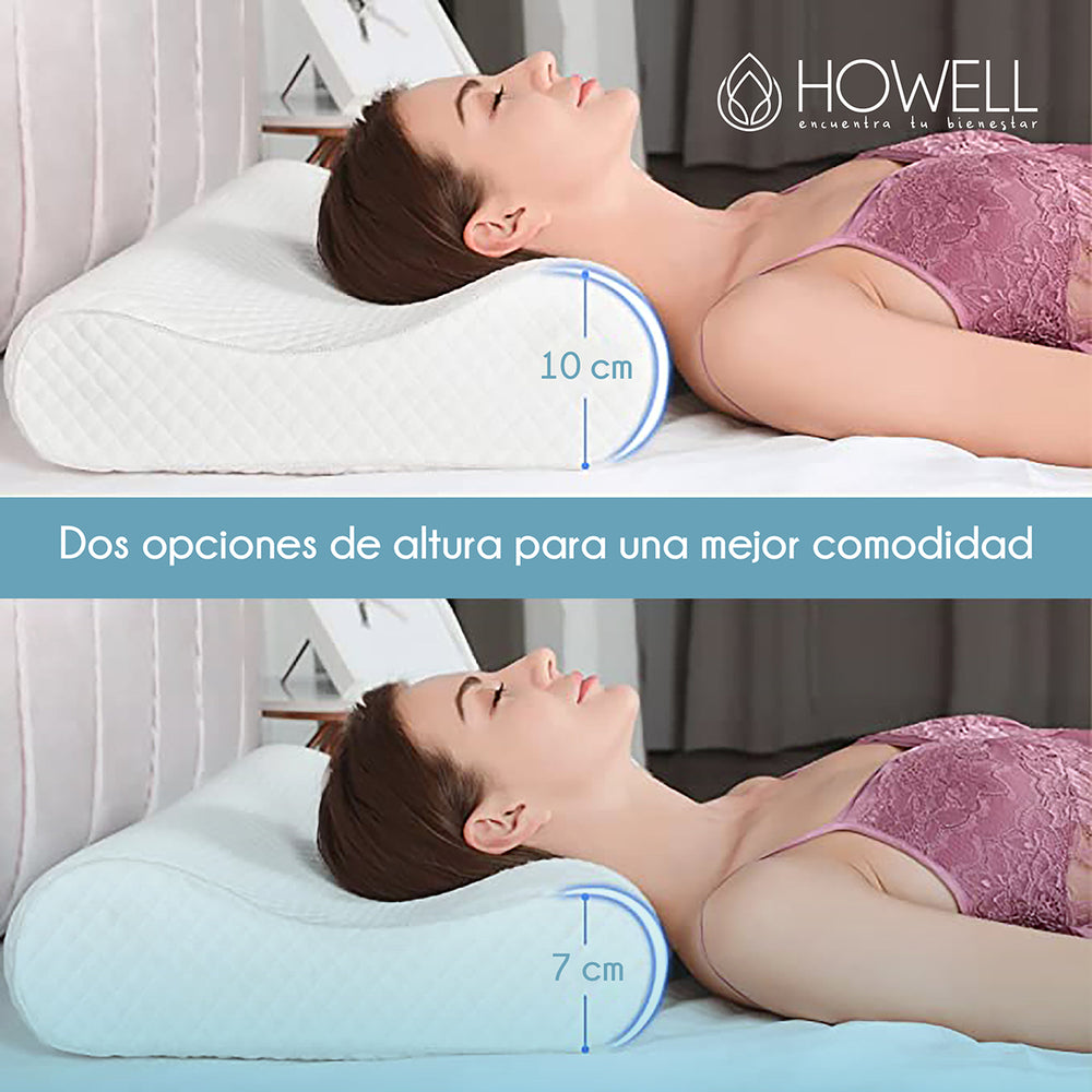 Almohada Cervical Viscoelástica Flex Memoria Dormir Descanso