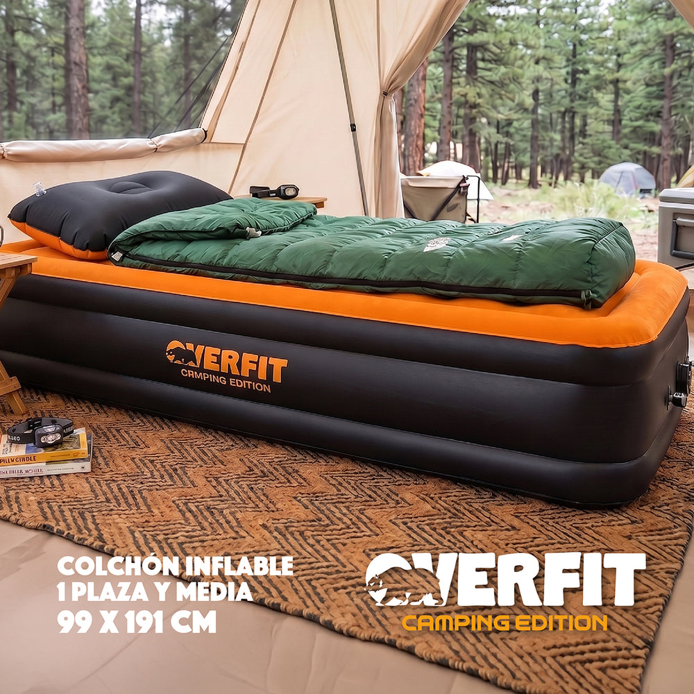 Colchón Inflable Electrico Individual Overfit Bomba Portatil