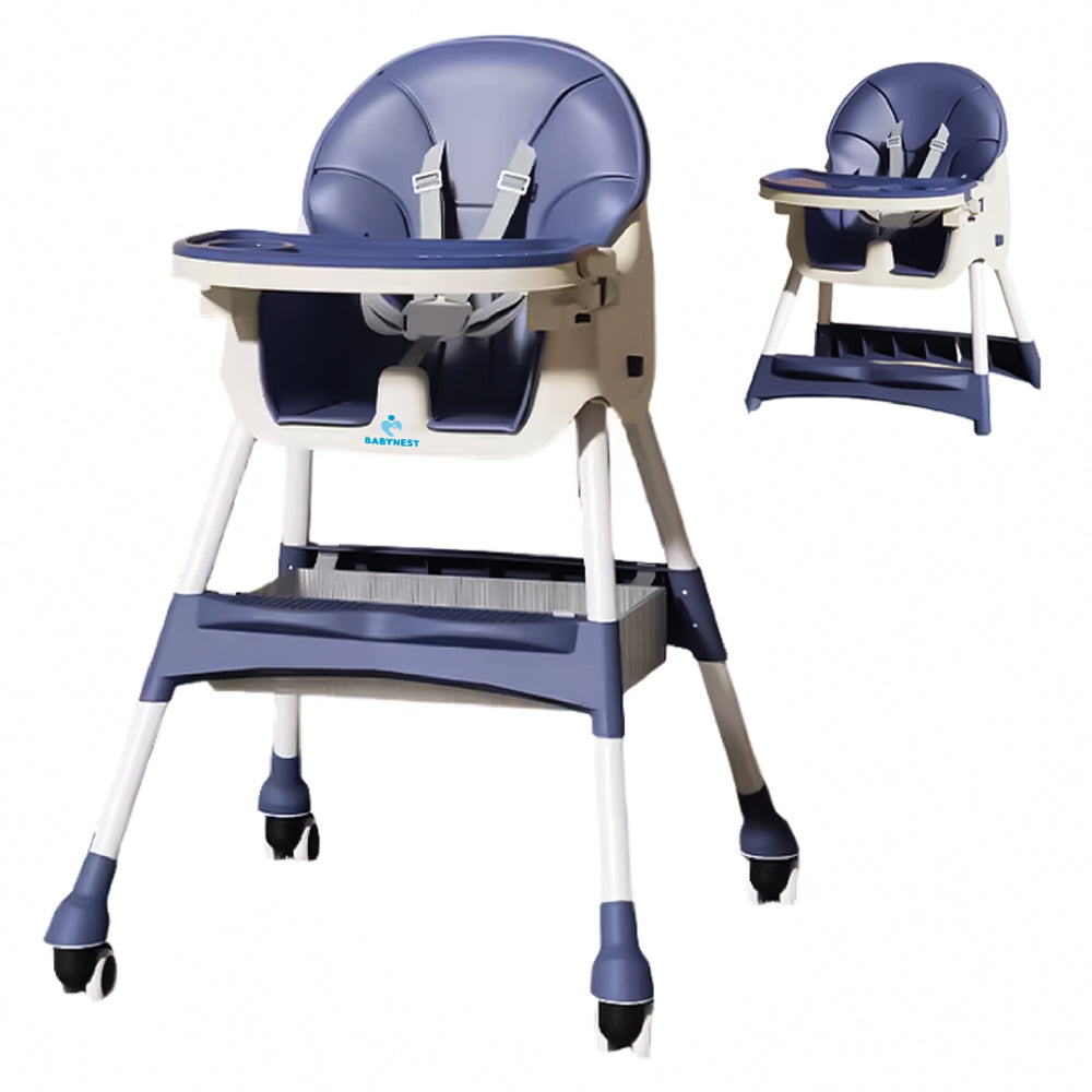 Silla Comer Bebe Portatil BabyNest Plegable Ruedas 2 en 1