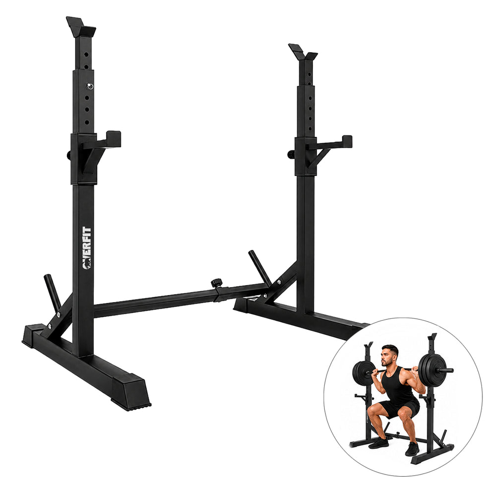 Rack Squat Sentadillas Ajustable Overfit Barra Pre Y Olimpic