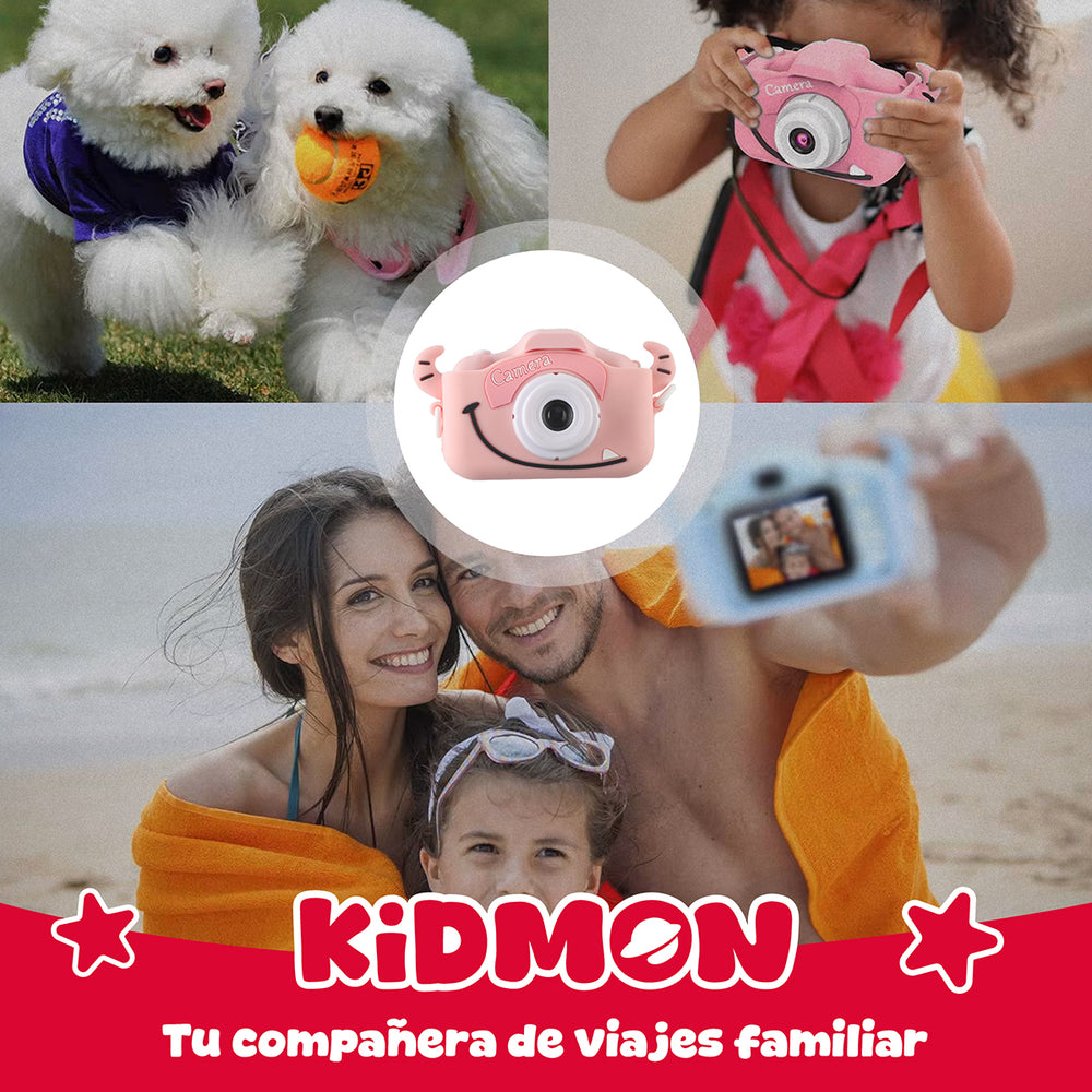 Camara para niños digital Kidmon HD pantalla 2" Foto Video